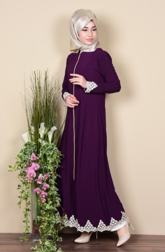 Purple Abaya 2110-09