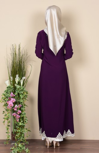 Geschnürtes Abaya 2110-09 Lila 2110-09