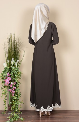 Geschnürtes Abaya 2110-10 Hell Grün 2110-10