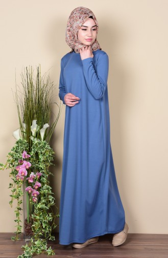 Indigo Hijab Dress 5022-04