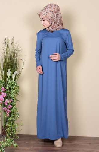 Indigo Hijab Dress 5022-04