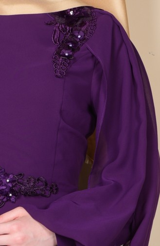 Purple Hijab Evening Dress 52553-08