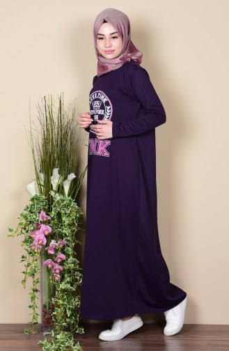 Purple Hijab Dress 2084-03