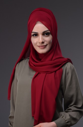 XL Chiffon Shawl 50045-68 Dark Red 68