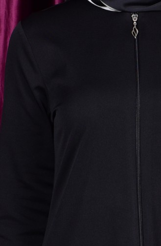 Abaya mit Reßverschluss 0546-01 Schwarz 0546-01