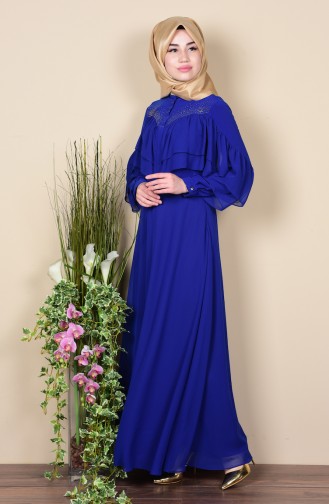 Saxe Hijab Dress 99017-02