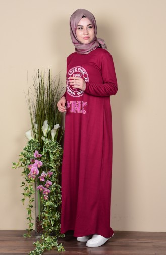 Plum Hijab Dress 2084-01