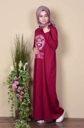 Plum Hijab Dress 2084-01
