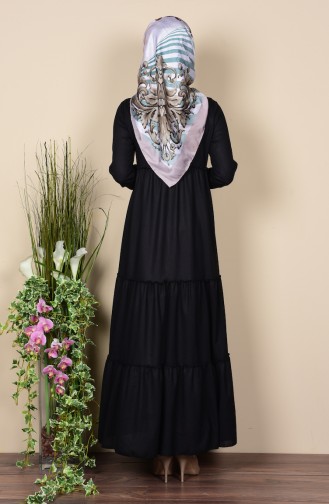 Black Hijab Dress 4056-01