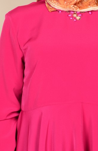 Eteği Volanlı Bluz 2936-03 Fuşya