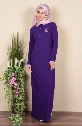 Purple Hijab Dress 2803-07