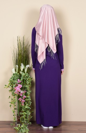 Purple Hijab Dress 2803-07