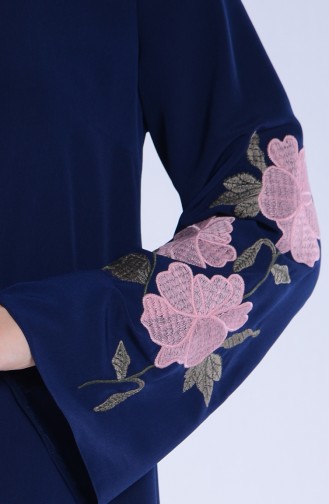 İşlemeli Tunik 1586-01 Lacivert