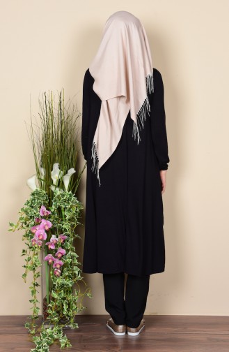 Penye Salaş Tunik 24450-01 Siyah