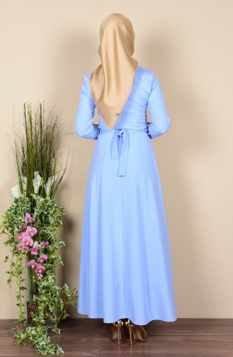 Baby Blue Hijab Dress 3018-05