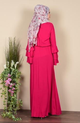 Fuchsia Hijab Dress 6070-03