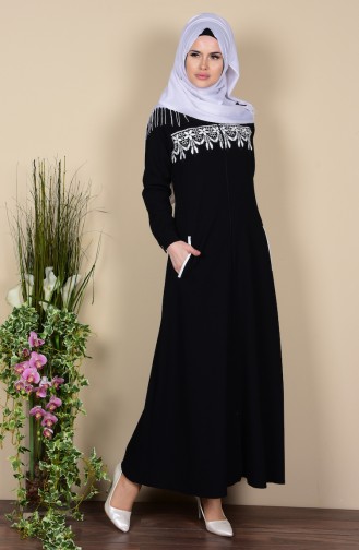 Black Abaya 7232-03