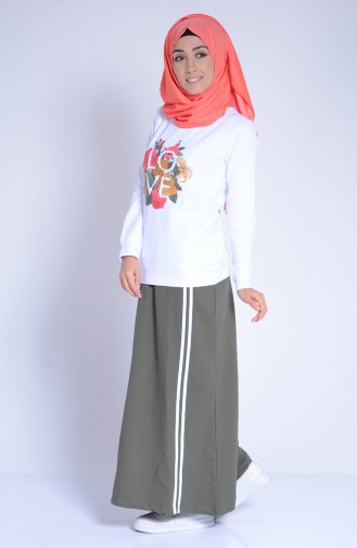 Etek Bluz İkili Takım 1429-09 Haki Yeşil