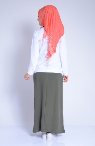 Etek Bluz İkili Takım 1429-09 Haki Yeşil