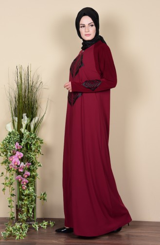 Claret Red Abaya 99039-01