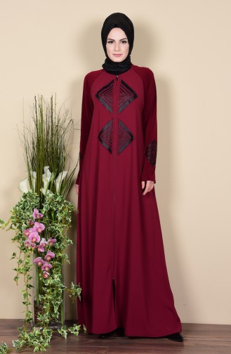 Claret Red Abaya 99039-01