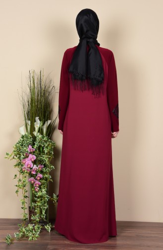 Claret Red Abaya 99039-01