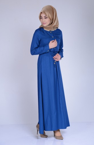 فستان نيلي 5806-02