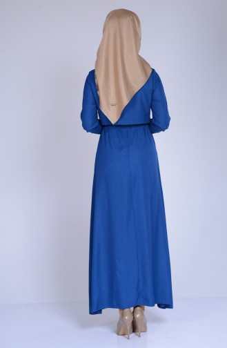 Indigo Hijab Dress 5806-02