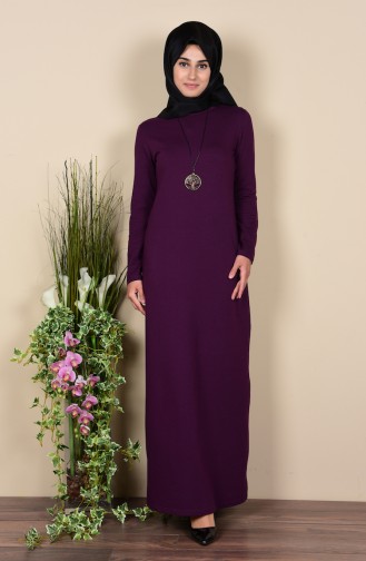 Purple Hijab Dress 2779-08
