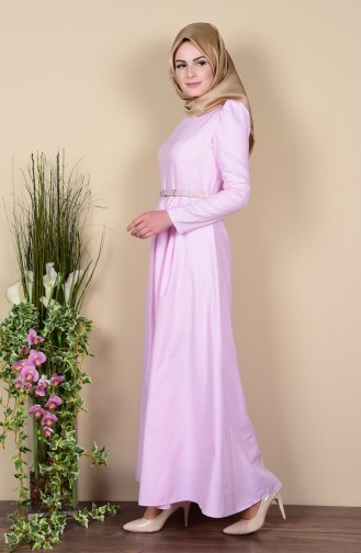 Belted Dress 3159-03 Pink 3159-03