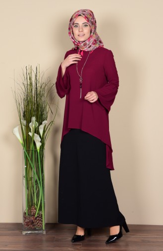 Claret Red Blouse 2052-03