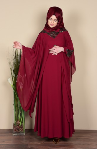 Habillé Hijab Bordeaux 3014-04