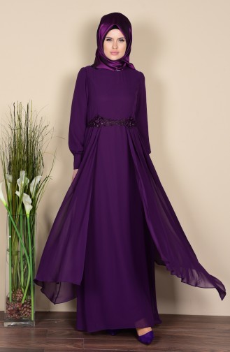 Lila Hijab-Abendkleider 52559-09
