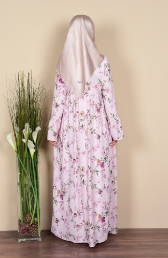Powder Hijab Dress 1614-03