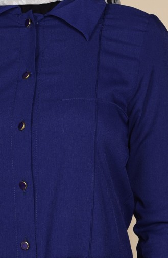Krep Tunik 1323-09 Açık Lacivert