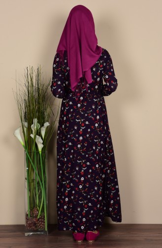 Purple Hijab Dress 3167C-02