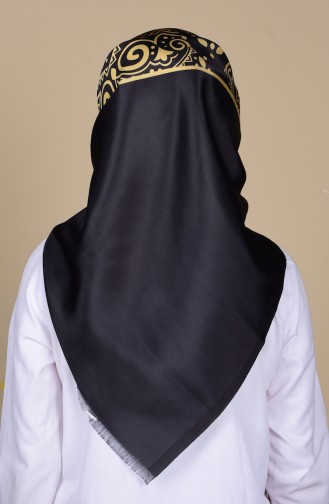 Desenli Tafta Eşarp 95009-07 Gold