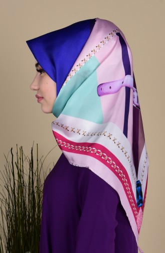 Dijital Baskılı Eşarp 95010-03 Lila Mor