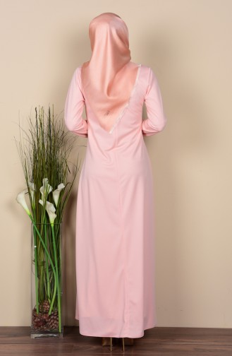 Powder Hijab Dress 1109-06