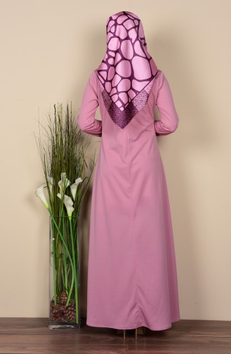 Pink Hijab Dress 1109-09