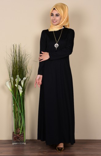 Black Hijab Dress 1109-01