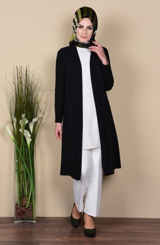 Krep Hırka 5285-02 Siyah