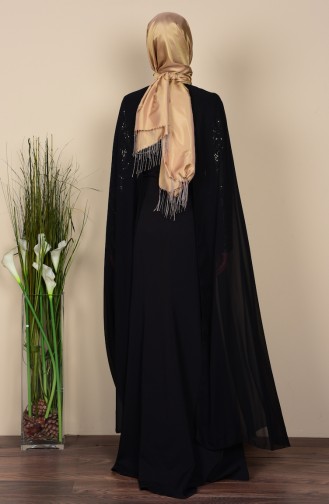 Schwarz Hijab Kleider 52572-01