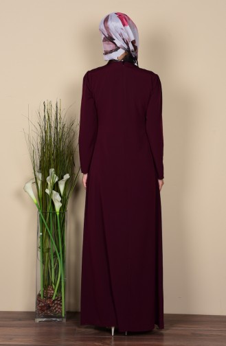 Plum Hijab Dress 1103-03
