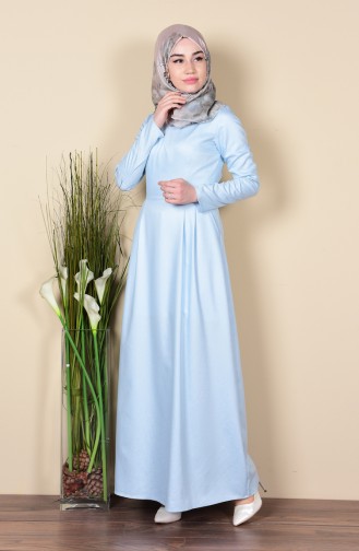 Ice Blue Hijab Dress 7120-04