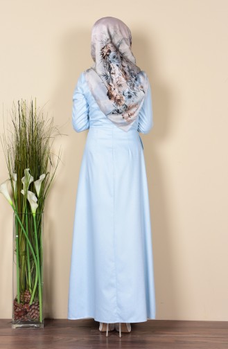 Ice Blue Hijab Dress 7120-04