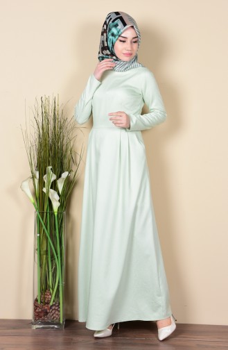 Mint Green Hijab Dress 7120-06