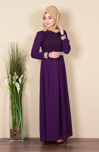 Purple Hijab Dress 51983-16