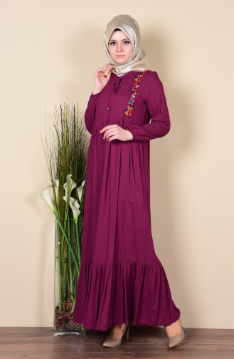 Plum Hijab Dress 1612-01