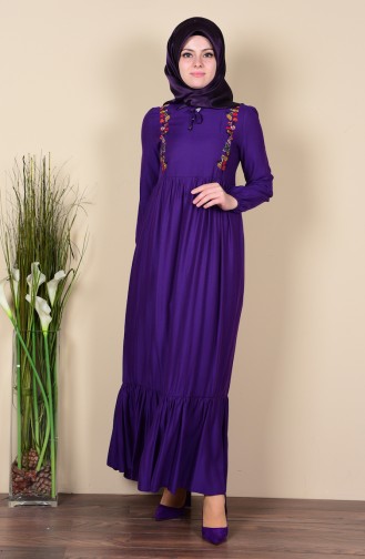 Purple Hijab Dress 1612-02
